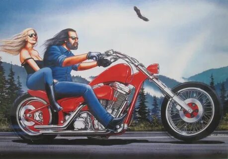 David Mann Bike Artwork, Motorcycle Artwork, Motorcycle Posters, Harley Dav...