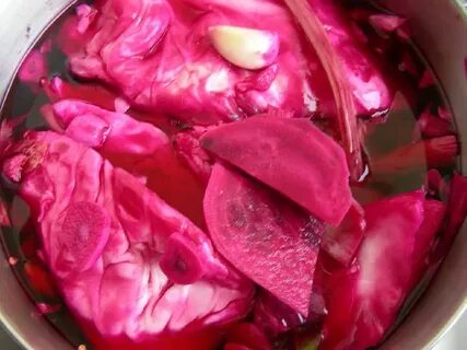 Засолка капусты свеклой кусками