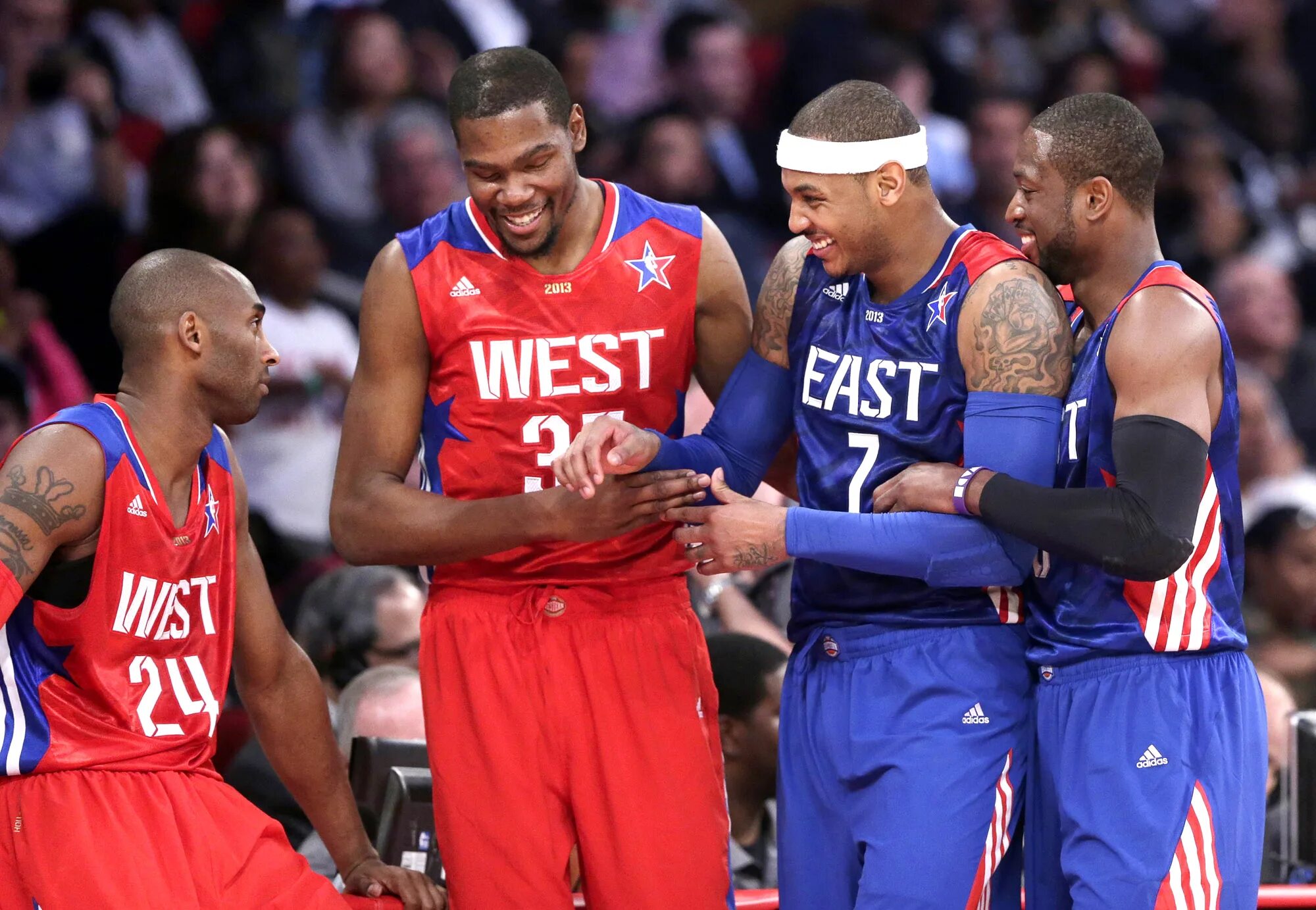 NBA all Star 2013. Dwayne Wade all Star East 2013. Carmelo Kobe LEBRON. NBA West and East.