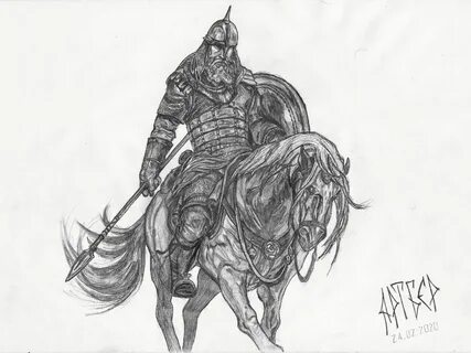 Воин рисунок