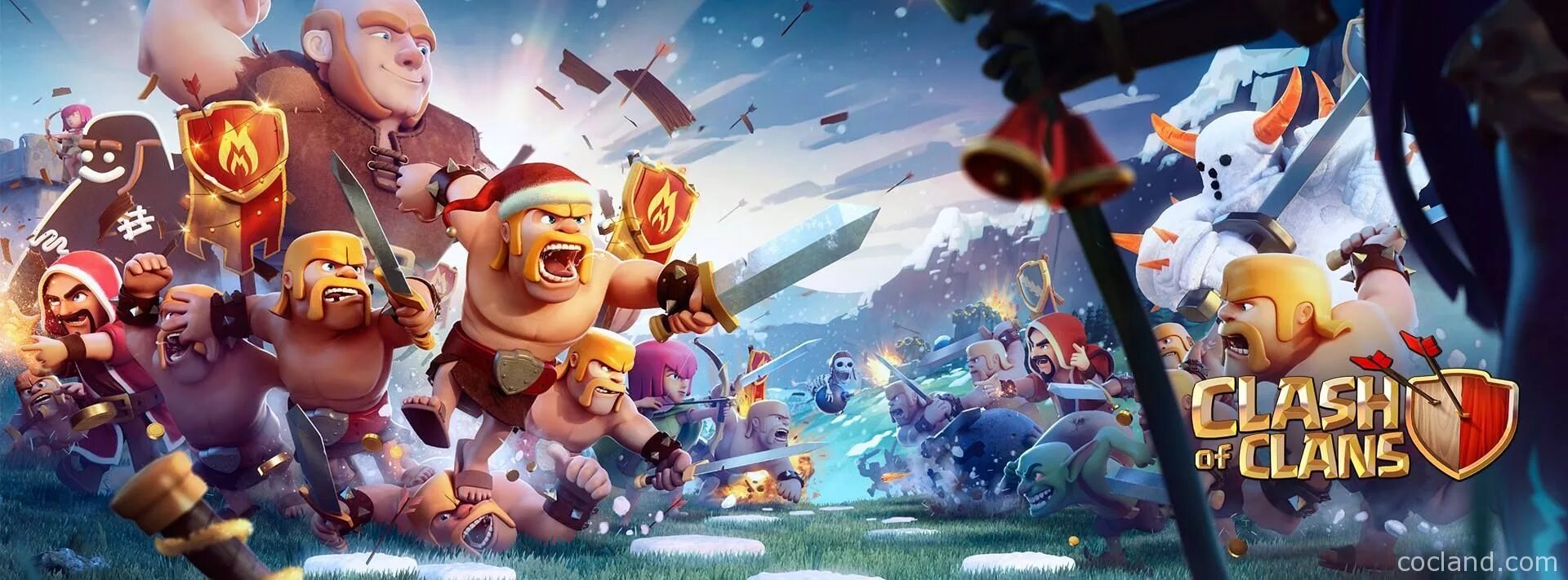 Clash of clans на русском. Clash of Clans. Clash of Clans картинки. Clash of Clans обои для рабочего стола. Зимний клэш оф кланс.