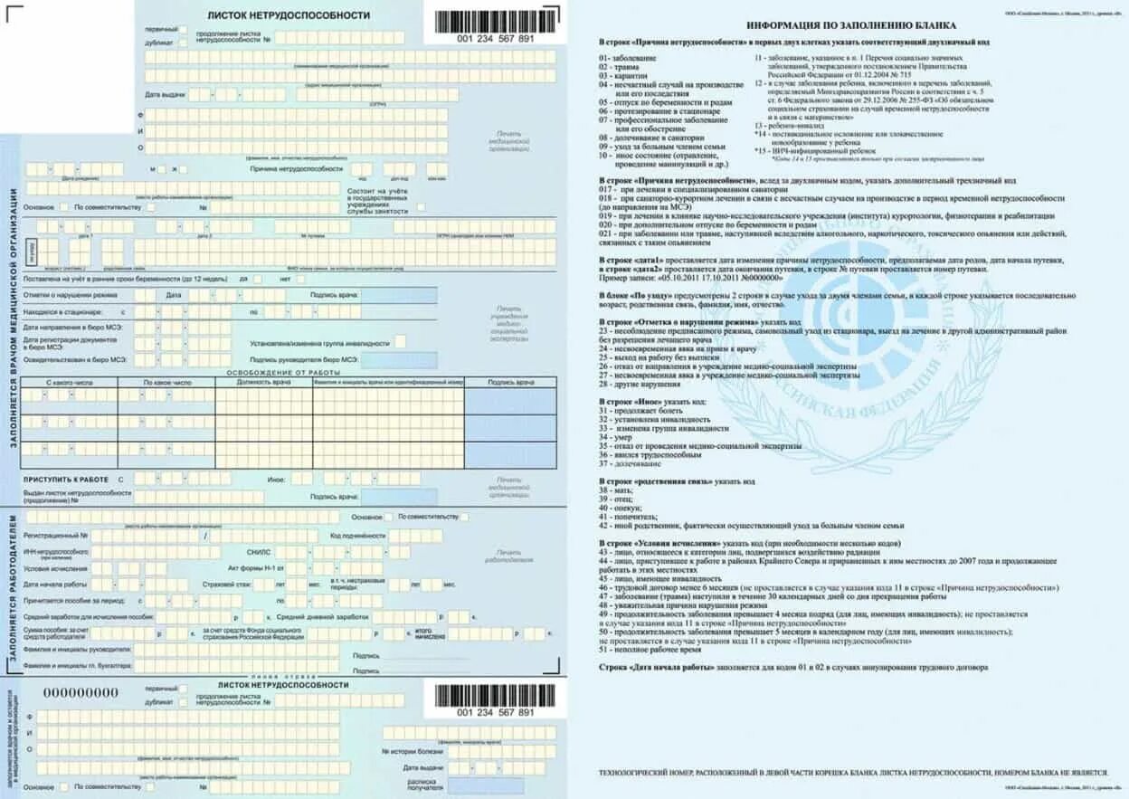 Форма больничного листа 2021. Заполнение формы Бланка листка нетрудоспособности. Форма Бланка листка нетрудоспособности. Бланк листка нетрудоспособности 2022. Врач отказывает в больничном