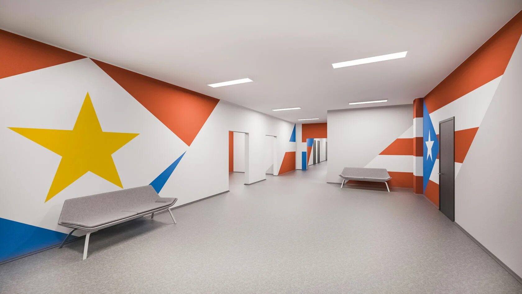 Дизайн стен в школе. Креативные стены в школе. Стены в современной школе. Разноцветные стены в школе. Современное оформление школ