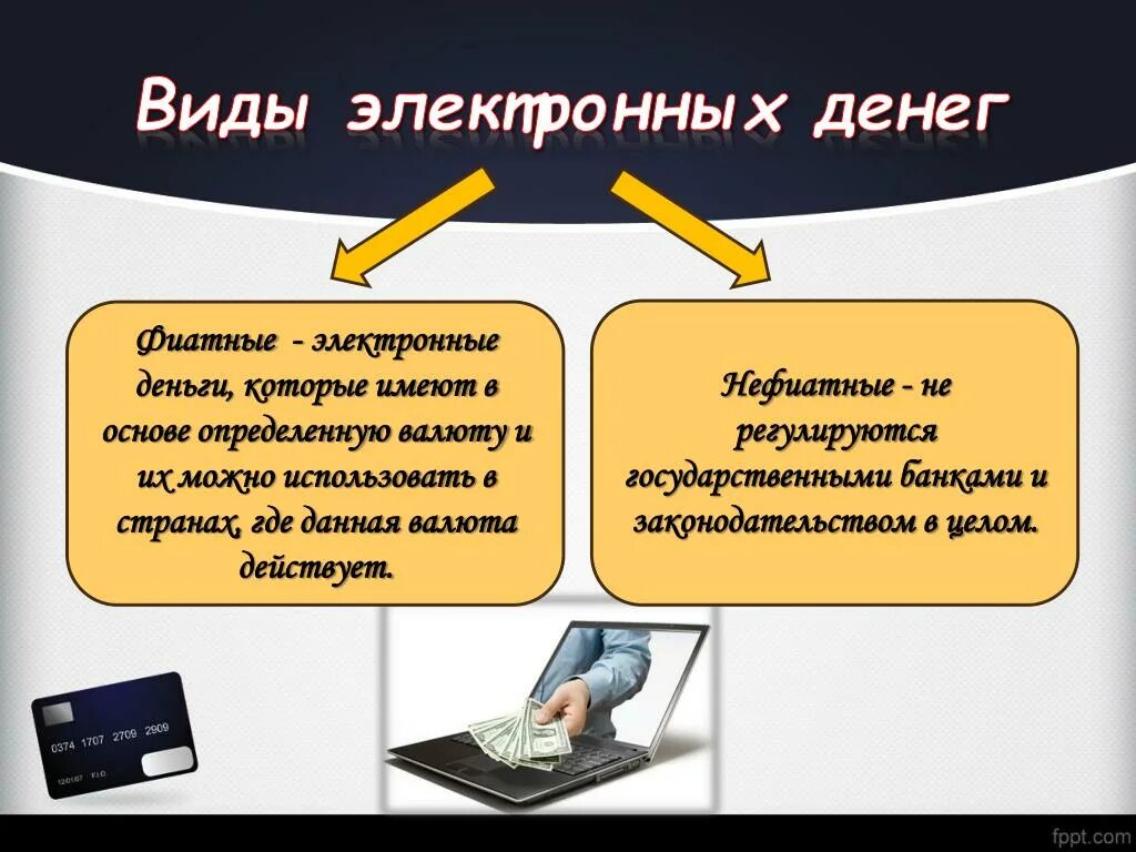 Перевод денежных средств в виде дохода. Виды электронных денег. Виды электронныхденеег. Формы электронных денег. Фиатные и нефиатные электронные деньги.