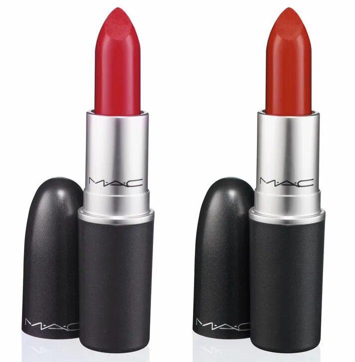 Помада Mac Ruby Woo и Russian Red. Осенние оттенки помад. Две помады. Помада на осень. Губная помада на вайлдберриз