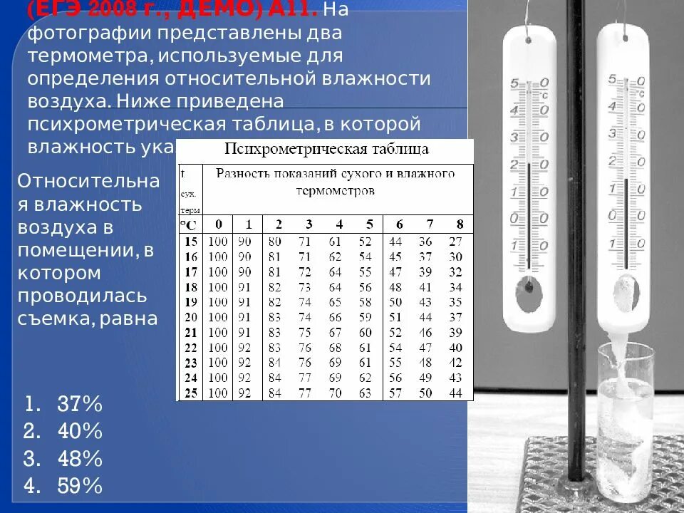 На фотографии представлены два термометра используемые