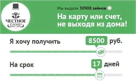 Займ на карту. МФО честное слово. Оформить займ честное слово. Займ не выходя из дома.