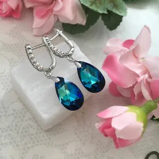 Сережки камушки