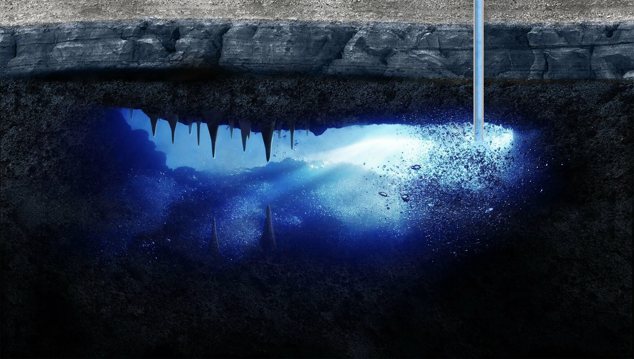 Подземные воды. Питьевые подземные воды. На земле и под водой. Подземное море.