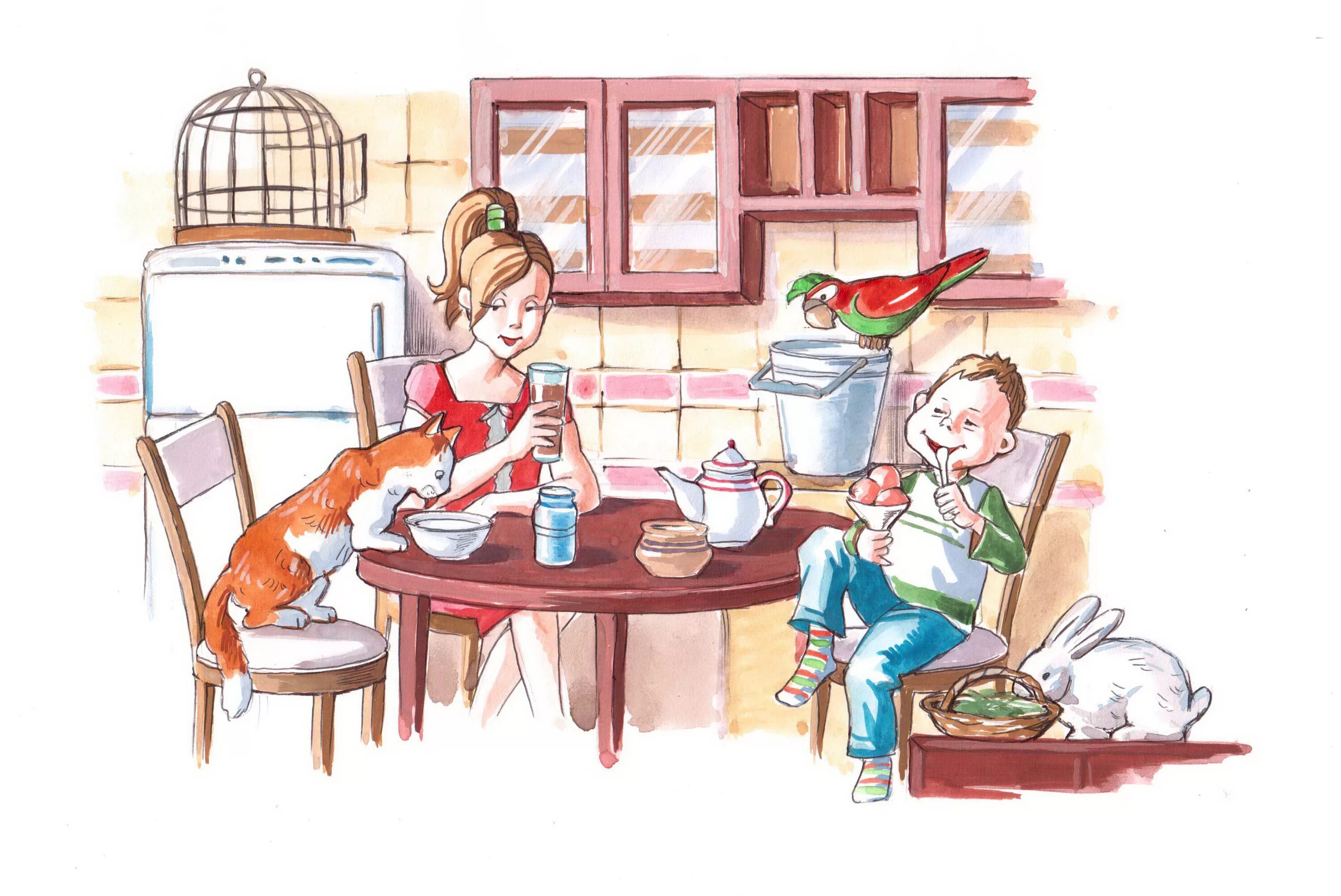 Читать раньше чем говорить. Сюжетные картинки. Кухня иллюстрация. Сюжетные картинки для детей. Сюжетная картина на кухне.