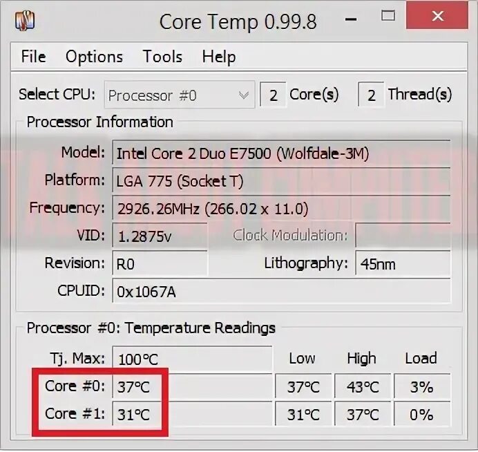 Core temp русский язык