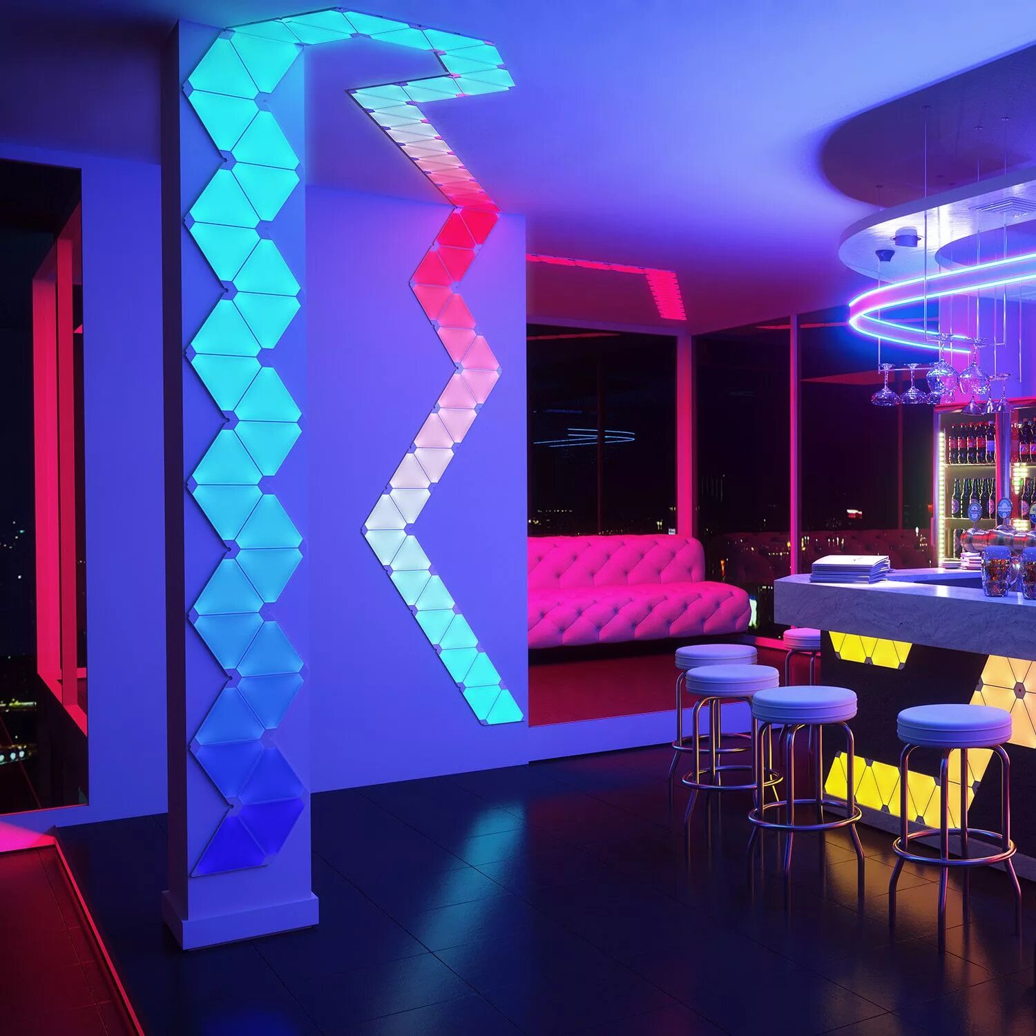 Nanoleaf panel. Nanoleaf aurora. nanoleaf aurora smarter kit. подсветка нанолиф аврора. умная система освещения nanoleaf light panels (9 панелей.