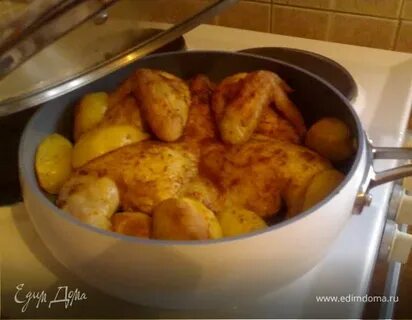 Как вкусно пожарить курицу с картошкой