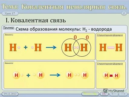 Примеры веществ с ковалентной связью