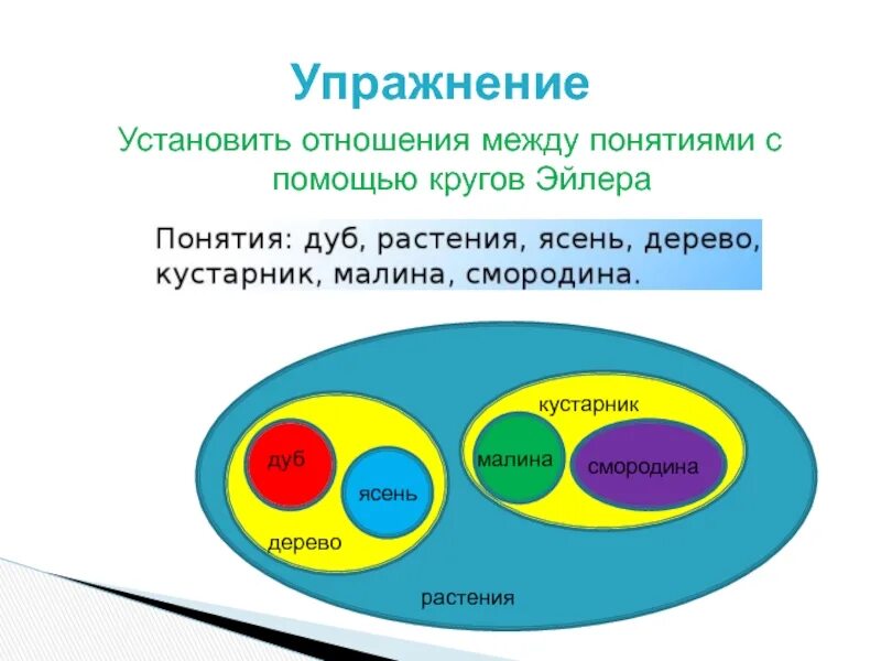 Объедините следующие понятия. Отношение понятий в логике круги эйлера. пересечение 3 кругов эйлера. круги эйлера с тремя множествами. отношения между понятиями с помощью кругов эйлера.