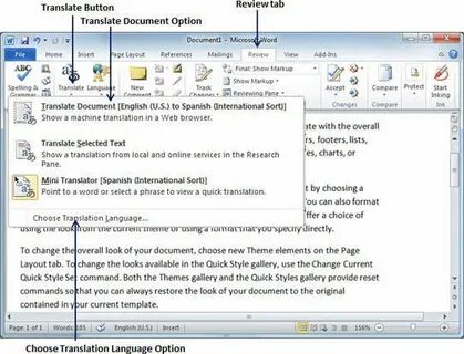 Переводчик документов word