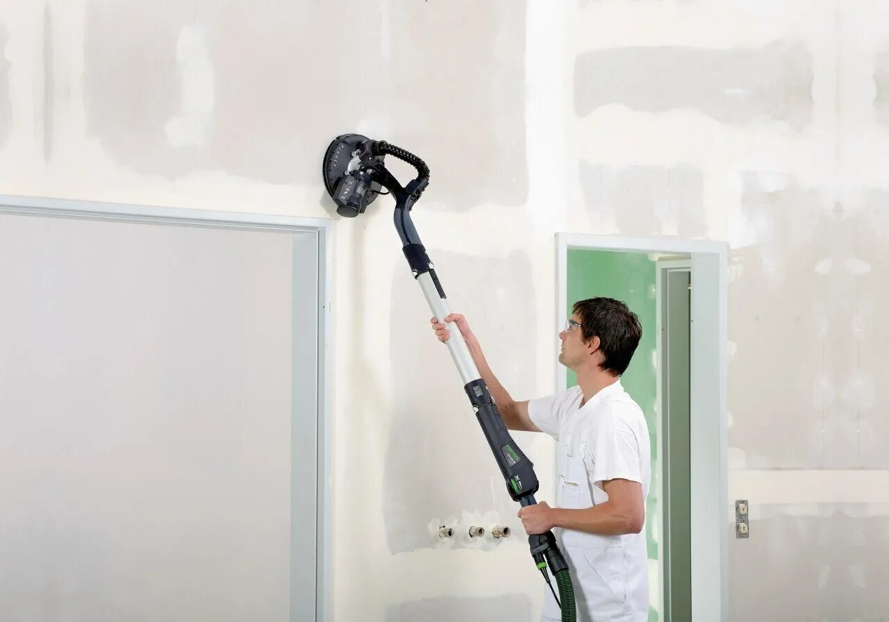 шлифование стен. шлифовка стен покраску. шлифовка стен под покраску. Festool planex. шлифование поверхности стен.