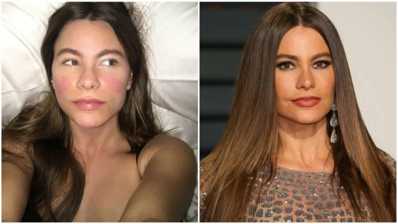 Without stars. Sofia Vergara no Makeup.