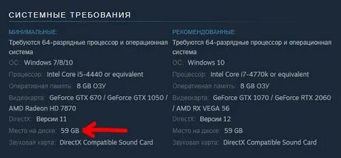 Система требования на пк