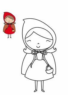 Красная шапочка нарисовать легко