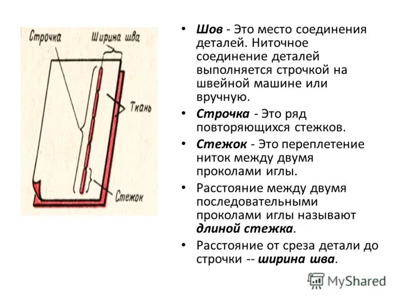 Между двумя проколами иглы. Соединение швы швейной машинки. Шов строчка. Стежок строчка шов. Ниточное соединение двух деталей.