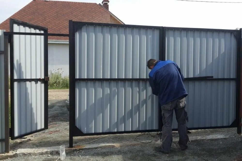 монтаж ворот распашных расценка