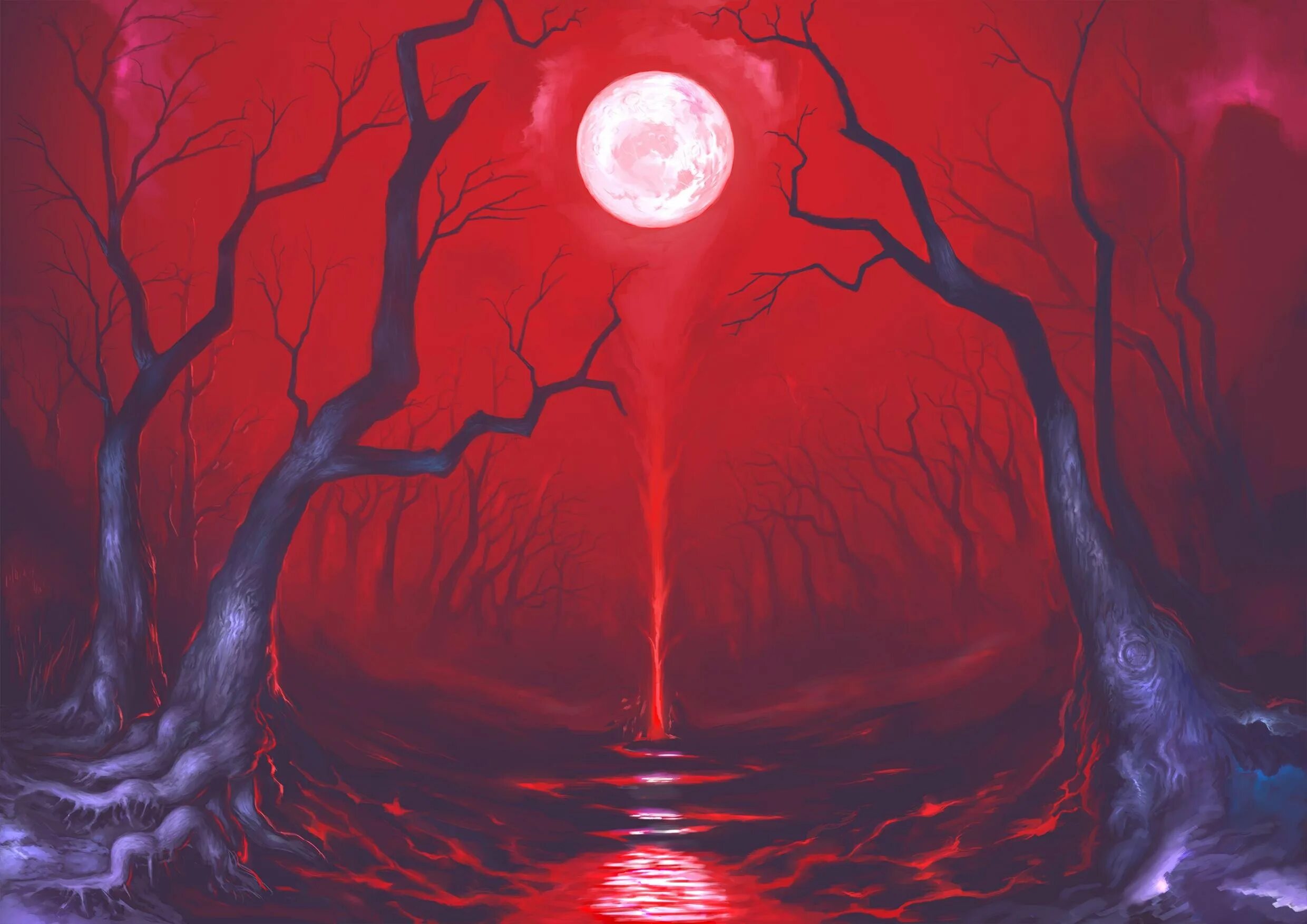 Картина темная луна. Красная Кровавая Луна. Blood Moon MTG. Кровавая Луна и красная Луна. Кровавая Луна арт.