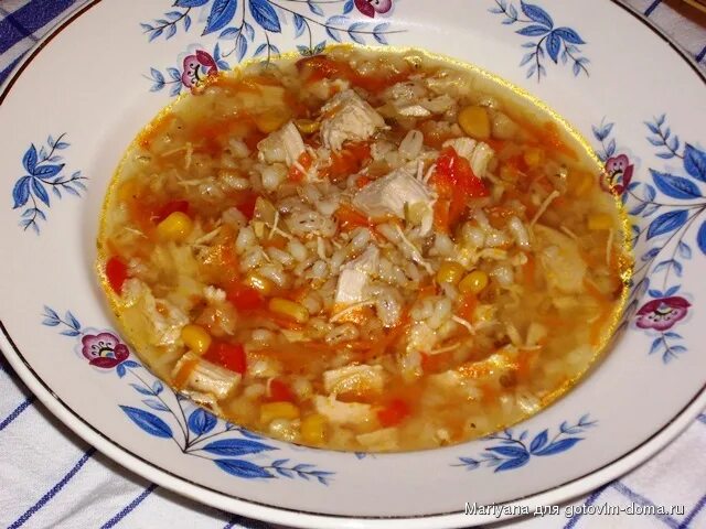 Сколько перца в суп. Суп с шампиньонами и перловкой. перловка по болгарски. любоваться чижом суп с перцем.