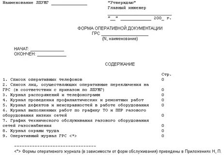 Производственная инструкция по оперативному управлению