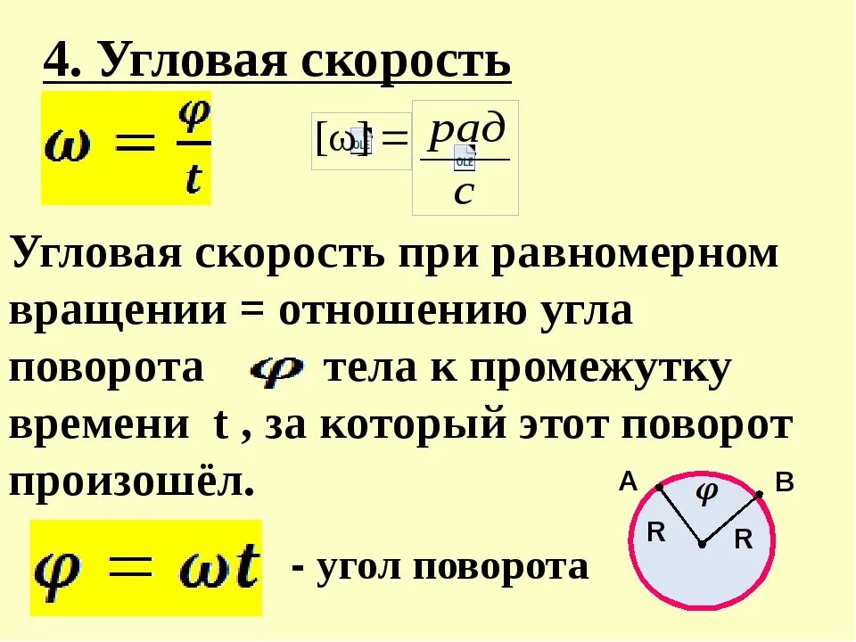 Как найти угол скорости