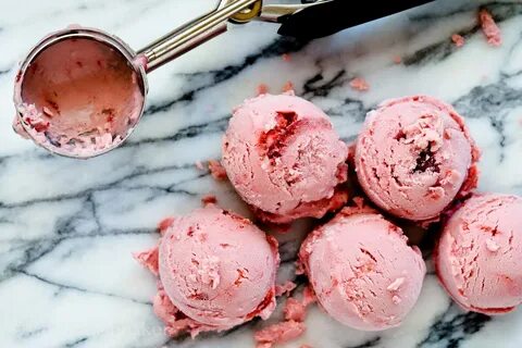 Red ice cream