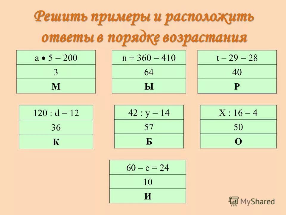 В порядке возрастания это как пример. В порядке возрастания это как пример