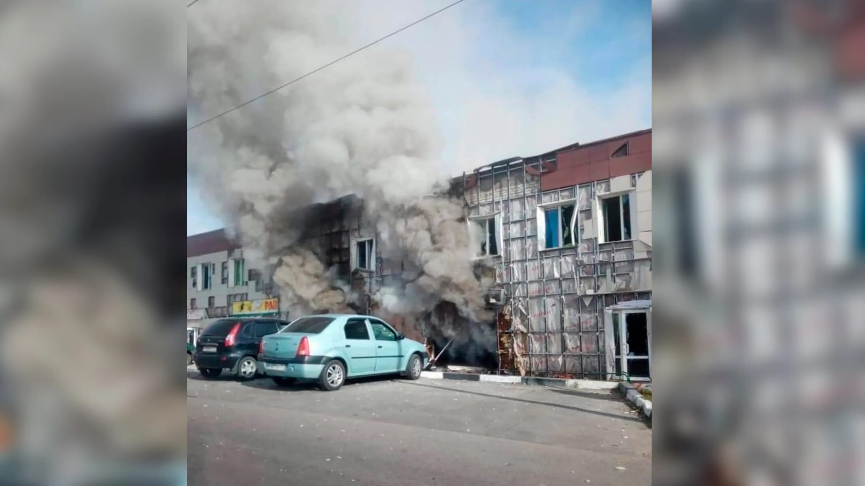 В белгороде обстреляли тц