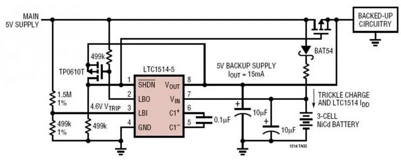 Battery Backup напряжения super Power. 5v Backup circuit diagram. Supply with. Battery Backup отличается Bypass.