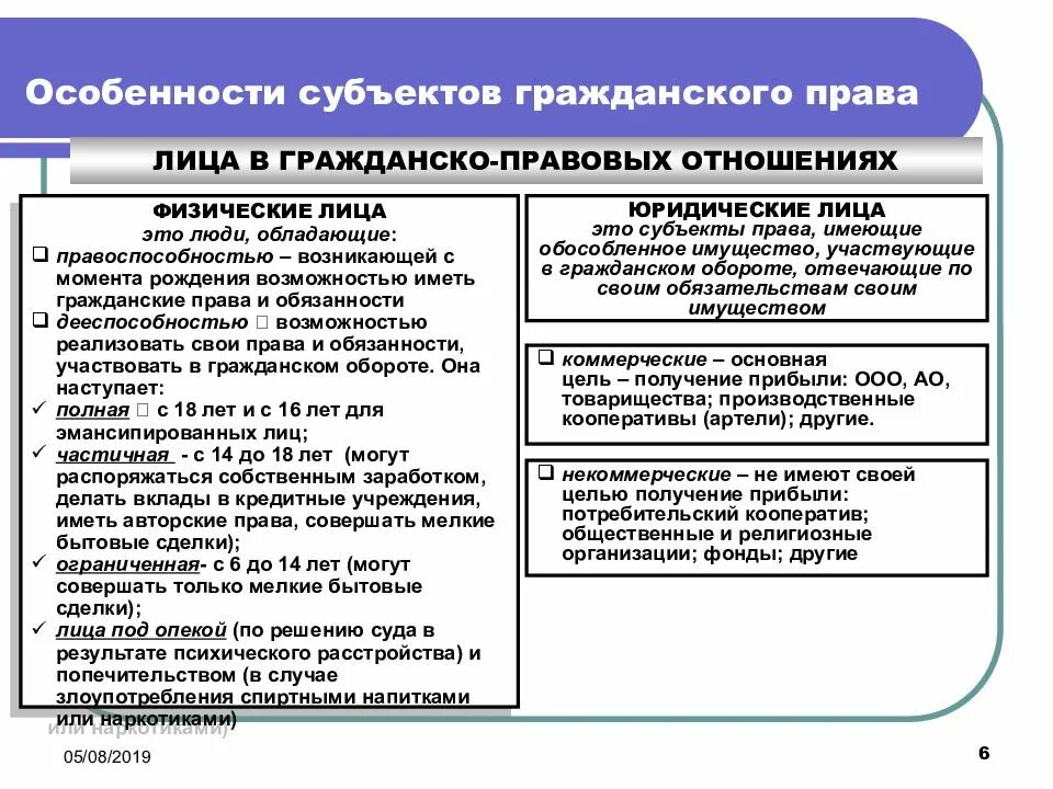 Общий вид субъекта
