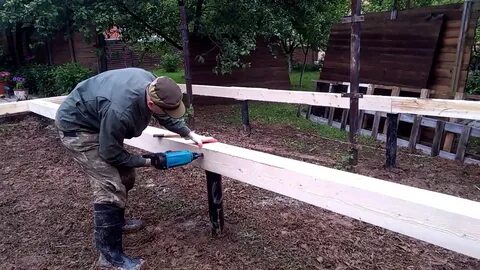 Обвязка свай доской