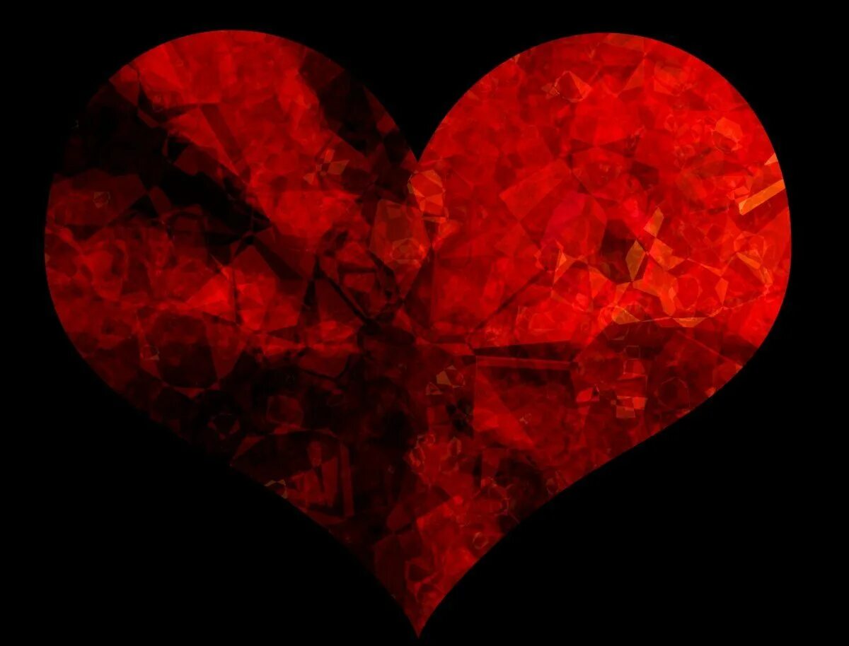 Черно красное сердце
