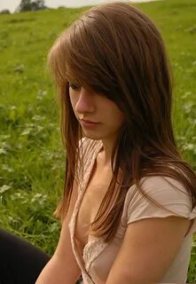 girl brunette cleavage tiny tits outdoor nsfw not safe for work brunette AP...