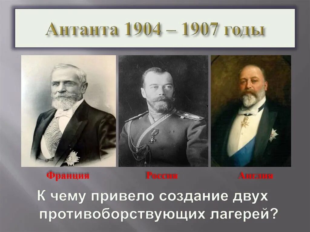 Военно политический союз англии франции и россии. Антанта 1904-1907. Антанта 1914. Антанта 1907 год. Антатоа.