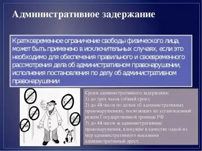 Сроки административного ареста в рф. Административное задержание. Доставление и административное задержание. Порядок административного задержания. Цели административного задержания.