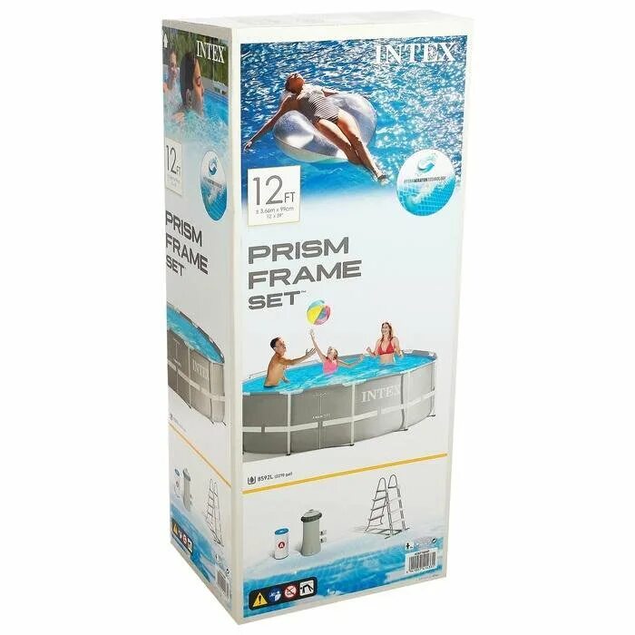 Бассейн intex 26716np. Каркасный бассейн prism frame 366 х 99 см,фильтр-насос, лестница, 26716. бассейн каркасный prism frame 366*99. бассейн intex prism frame 26716 366х99 см 366х99 см. intex 26716np.