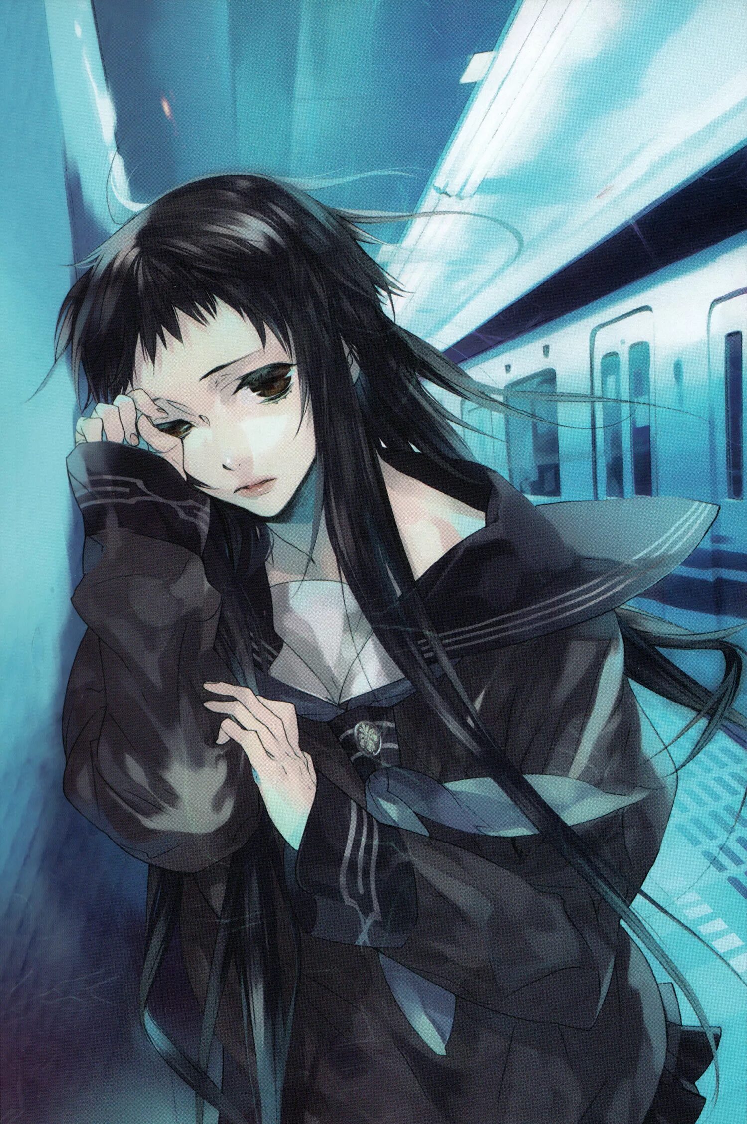 Девочка с черными волосами арт. Черноволосая девушка. Девочка с черными волосами арт. Девушка с черными волосами. Кая ирими манга.