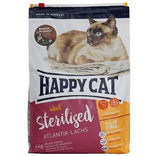 Happy happy cat песня. Корм для стерилизованных кошек Happy Cat 300 г. Happy Cat Profi Kitten Lachs, 12 кг. Happy Cat для стерилизованных кошек. Happy Cat корм для кошек этикетка.