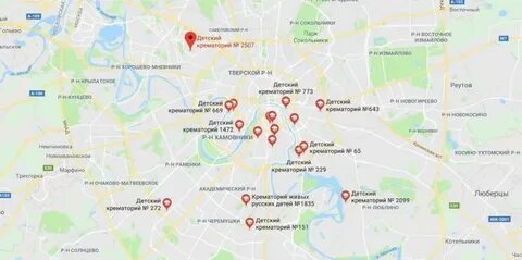 Сады москвы на карте