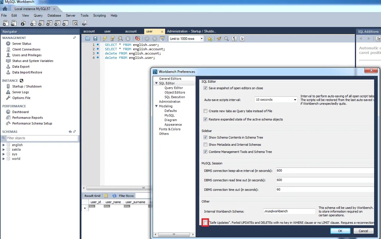 Sql error query. Mysql workbench код. ключи в mysql workbench. mysql workbench логотип. удаление строки из таблицы mysql workbench.