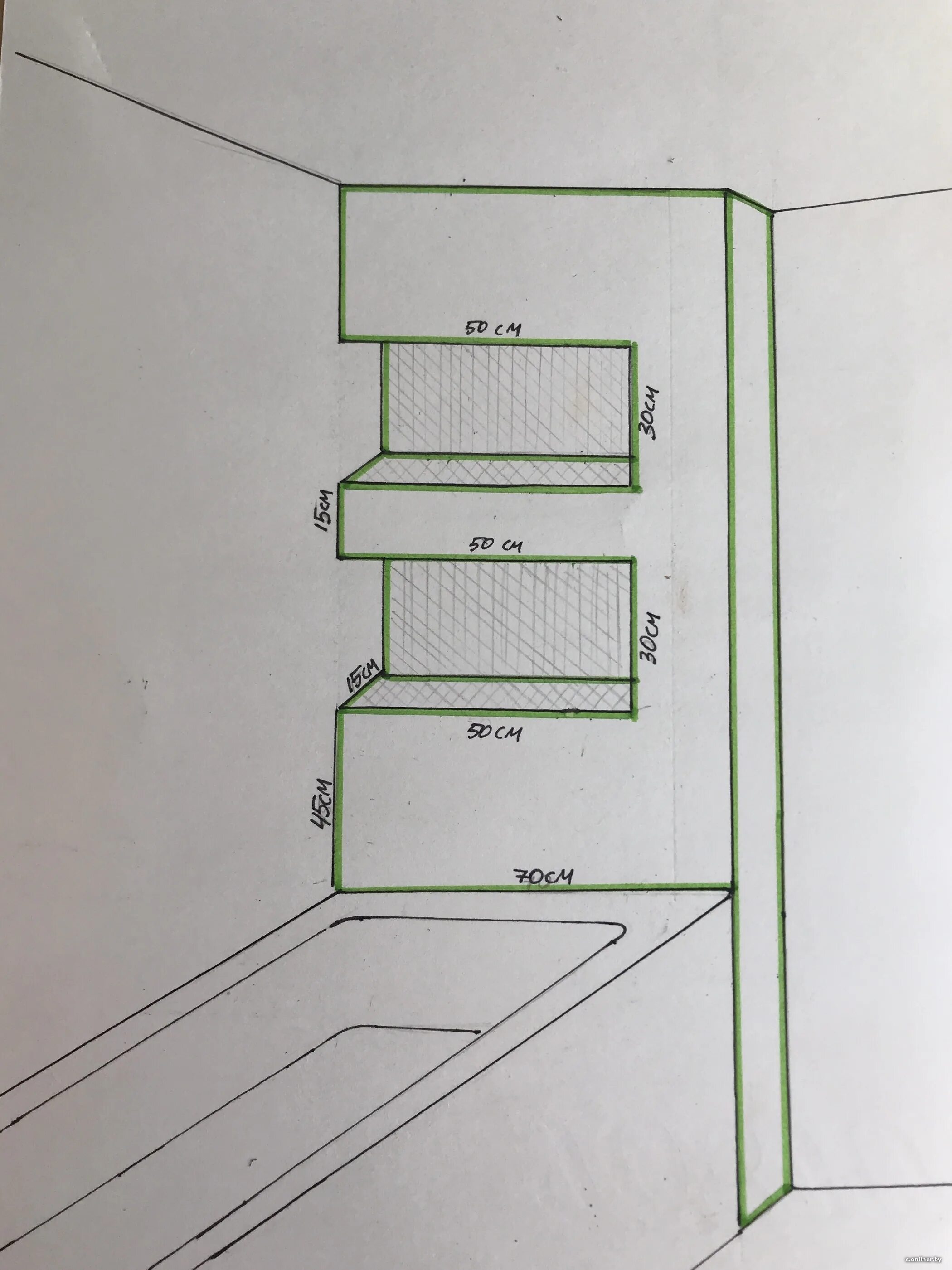Высота полочек в ванной в нише. Чертеж полок из гипсокартона. Глубина ниши. Шкаф ниша в ванной Размеры. Размеры полок в ванной