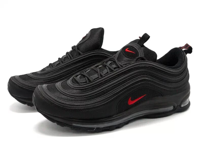 Купить кроссовки nike air 97. Nike Air Max 97 Black. Nike Air Max 97 Black Red. Nike Air Max 97 черные. Nike Air Max 97 all Black.