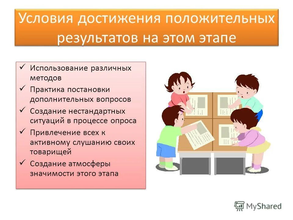 Достичь положительных результатов. Навыки влияния и убеждения. Условия успеха. Создание положительной мотивации на уроке. Достичь положительных результатов.
