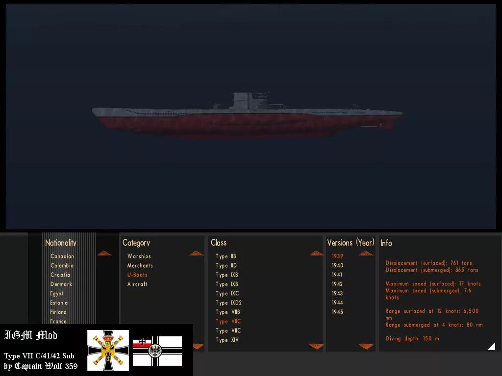 Тип 7 77. Vii-c 41 silent hunter 5. моды silent hunter 4. тип vii-c/42. silent hunter 3 торговые суда осадка список t3.