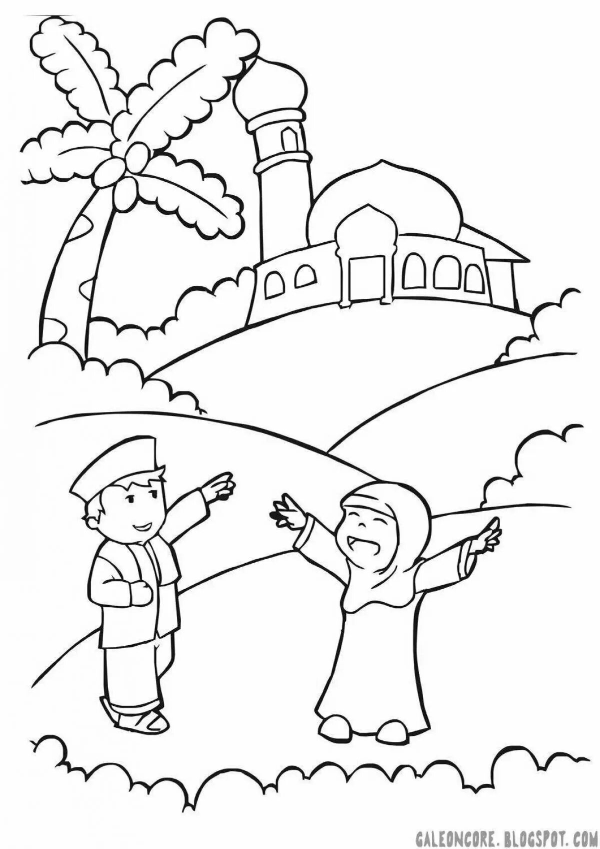 Раскраска рамадан для детей. Раскраски для мусульман. Мусульманские раскраски. Исламские раскраски для детей. Раскраска мусульманка.